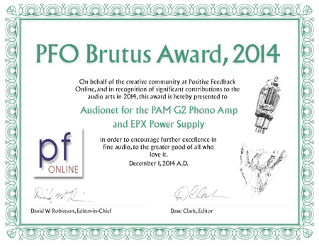 PFO Brutus Award 2014 PAM G2 EPX