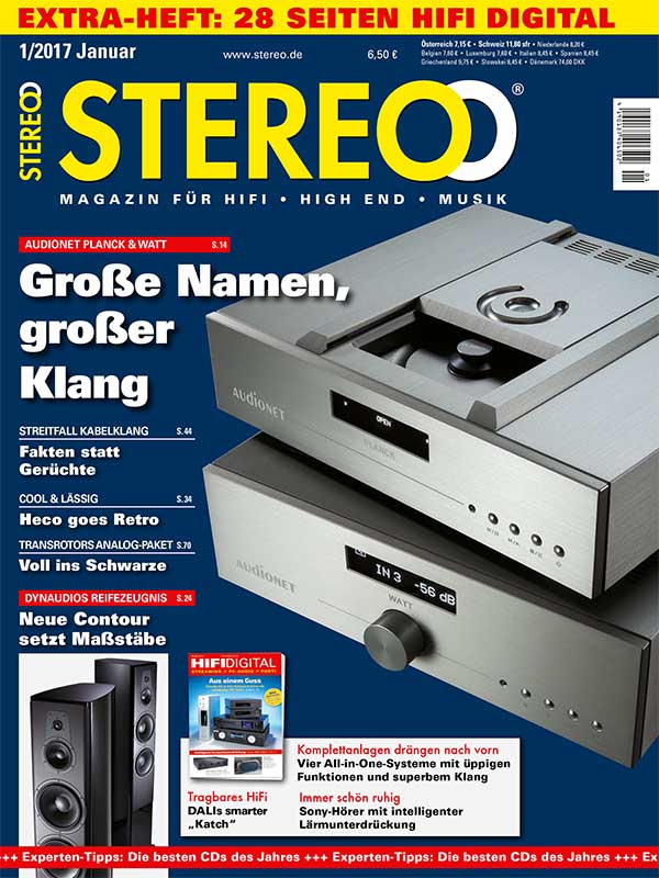 Stereo Titel Ausgabe 1 / 2017 - Test Audionet Planck und WATT